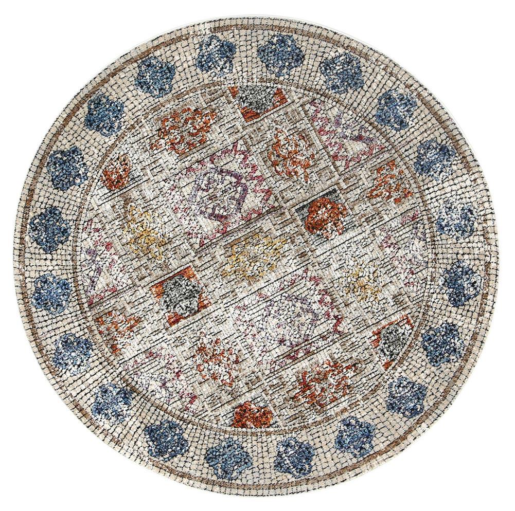 Roman Mosaic Four Seasons Multi Round Rug