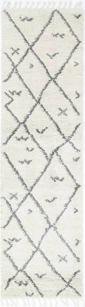 Kasbah Mizzie Tribal Cream Grey Runner  Rug
