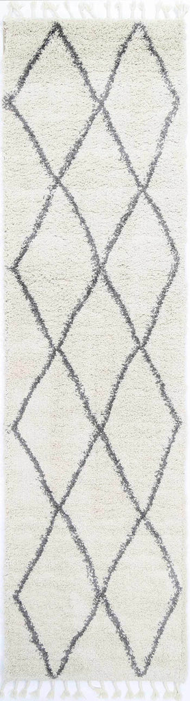 Kasbah Clara Diamond Tribal Cream Runner  Rug