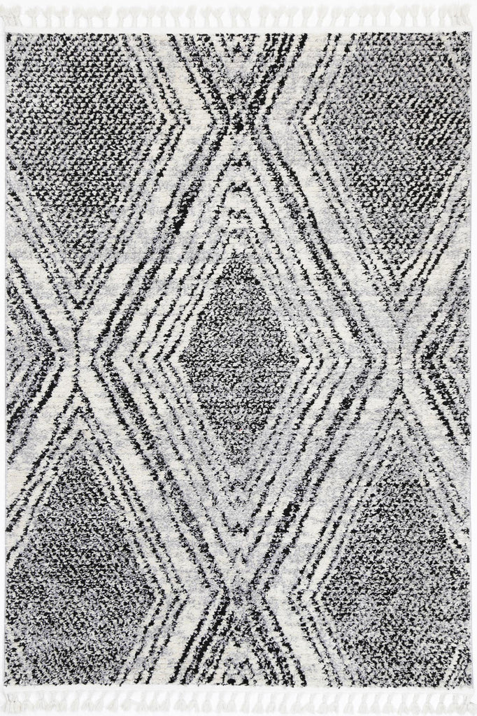 Micha Black White Geometric Rug
